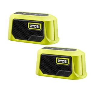 Ryobi ONE+ 18V Cordless Compact Bluetooth Speaker 2-Pack for $25 Ryobi ONE+ 18V Cordless Compact Bluetooth Speaker 2-Pack for $25