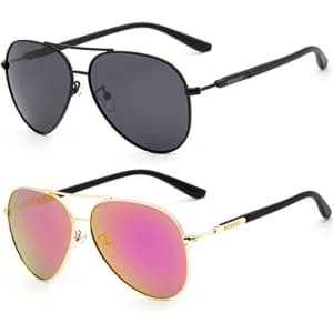 Ronsou Adults' Retro Style Polarized Sunglasses for $11 Ronsou Adults' Retro Style Polarized Sunglasses for $11