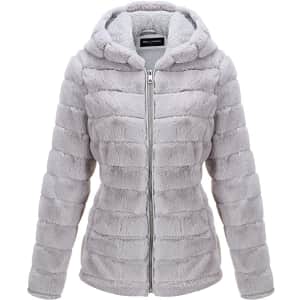 Bellivera Women's Plush Hooded Jacket for $30 Bellivera Women's Plush Hooded Jacket for $30