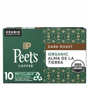 Peet's Peets Coffee Organic Alma De La Tierra K-Cup Coffee Pods for Keurig Brewers, Dark Roast, 10 Pods for $38
