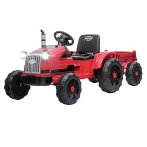 Kids' 12V 3-Speed Ride-on Tractor with Trailer for $170 Kids' 12V 3-Speed Ride-on Tractor with Trailer for $170