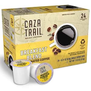 Caza Trail Coffee Pods, Decaf Breakfast Blend, Single Serve (Pack of 24) for $12