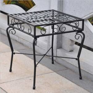 International Caravan Iron Patio Side Table for $94 International Caravan Iron Patio Side Table for $94