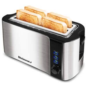 Elite Gourmet Elite Platinum ECT-3100 Cool Touch Long Slot Toaster with Extra Wide 1.25" Slots for Bagels, 6 for $35