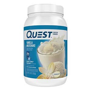 Quest Nutrition Vanilla Milkshake Protein Powder, High Protein, Low Carb, Gluten Free, Soy Free, 48 for $50 Quest Nutrition Vanilla Milkshake Protein Powder, High Protein, Low Carb, Gluten Free, Soy Free, 48 for $50
