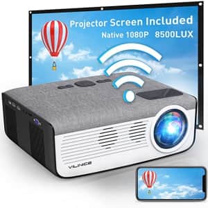 ViLiNice WiFi Projector w/ 100" Projector Screen for $94