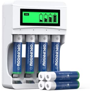 Deleepow AAA Rechargeable Battery 8-Pack w/ Charger for $12 Deleepow AAA Rechargeable Battery 8-Pack w/ Charger for $12
