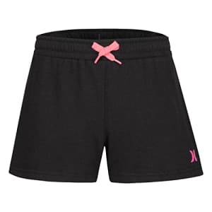 Hurley Girls' Knit Pull On Shorts, Black/Multi, M for $17