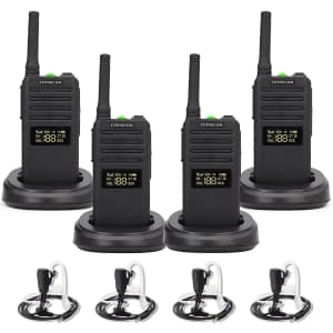 Connecom Rechargeable 2-Way Walkie Talkies 4-Pack for $230