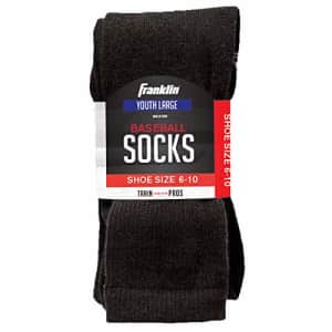 Franklin Sports Youth Baseball and Softball Socks, Black for $4