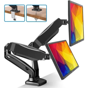 H Huanuoav 13" to 27" Dual-Arm Monitor Stand for $46 H Huanuoav 13" to 27" Dual-Arm Monitor Stand for $46