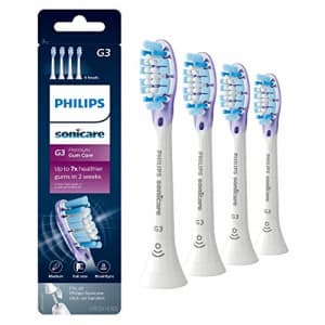 Genuine Philips Sonicare G3 Premium Gum Care toothbrush head, HX9054/65, 4-pk, white for $40