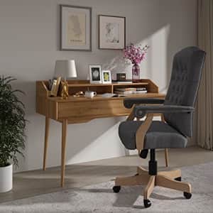 Flash Furniture Traditional Office Chair - Gray Fabric Tufted Swivel Office Chair - Home Office for $397