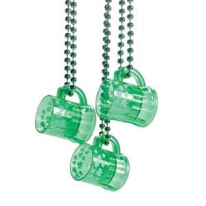 Fun Express Green Shot Glass Bead Necklaces - Set of 12 - St. Patrick's Day and Mardi Grad Party Supplies for $19 Fun Express Green Shot Glass Bead Necklaces - Set of 12 - St. Patrick's Day and Mardi Grad Party Supplies for $19