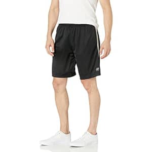 Southpole Men's Basic Mesh Shorts, Black White, X-Large for $7