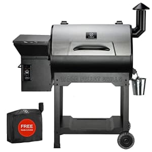 Z GRILLS ZPG-7002B3E Wood Pellet Grill & Electric Smoker BBQ Combo with Auto Temperature Control, for $529