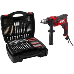 Skil 7.5A 1/2" Corded Hammer Drill w/ 100-Piece Drill Bit Set for $75