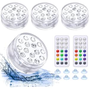 Ruyilam LED Submersible Pool Lights 4-Pack for $21 Ruyilam LED Submersible Pool Lights 4-Pack for $21