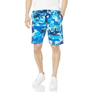 LRG Lifted Research Group Men's Fleece Sweat Shorts, Navy Camo, S for $18