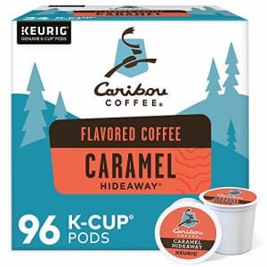 Caribou Coffee Caramel Hideaway, Single-Serve Keurig K-Cup Pods, Medium Roast Coffee, 96 Count for $56