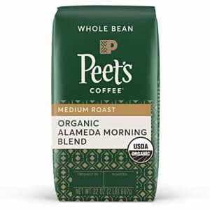 Peet's Coffee, Organic Alameda Morning Blend - Medium Roast Whole Bean Coffee - 32 Ounce Bag, USDA for $22