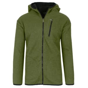 Men's Heavy-Weight Sherpa Fleece-Lined Hoodie Jacket for $22