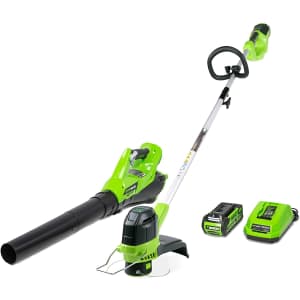 Greenworks G-Max 40V Cordless String Trimmer and Leaf Blower Combo Pack for $212 Greenworks G-Max 40V Cordless String Trimmer and Leaf Blower Combo Pack for $212