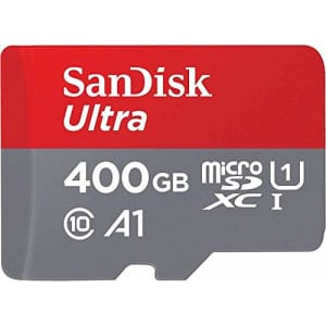 SanDisk 400GB Ultra microSDXC 120MB/s A1 Class 10 UHS-I for $53