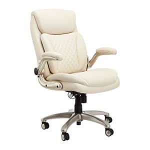 AmazonCommercial Ergonomic Executive Office Desk Chair with Flip-up Armrests - Adjustable Height, for $169