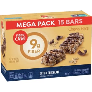 Fiber One Oats and Chocolate Bar 15-Count Box for $7 Fiber One Oats and Chocolate Bar 15-Count Box for $7