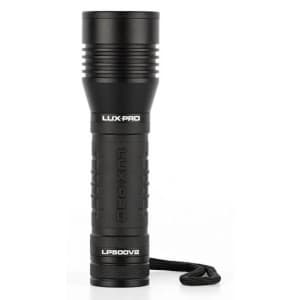 Lux-Pro 330-Lumen LED Spotlight Flashlight w/ Battery for $7