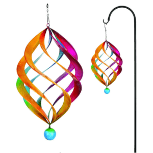 Alpine Multi-color Iron 84" Shepherd's Hook Outdoor Spinner for $22 Alpine Multi-color Iron 84" Shepherd's Hook Outdoor Spinner for $22