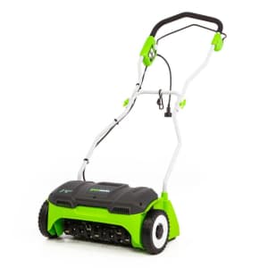 Greenworks 14" Corded Electric Dethatcher for $100 Greenworks 14" Corded Electric Dethatcher for $100