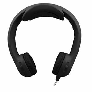 HamiltonBuhl Flex-PhonesXL Indestructible Single-Construction Headphones for Teens, Black (Model: for $29