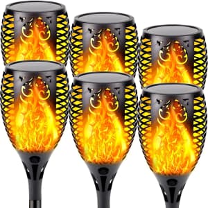 EEW Solar Outdoor Torch Light 6-Pack for $38 EEW Solar Outdoor Torch Light 6-Pack for $38