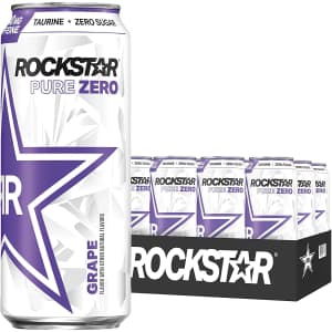 Rockstar Energy Drink Pure Zero 16-oz. Can 12-Pack for $13 w/ Sub & Save Rockstar Energy Drink Pure Zero 16-oz. Can 12-Pack for $13 w/ Sub & Save
