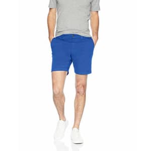 Goodthreads Men's 7" Inseam Flat-Front Stretch Chino Shorts, -bright blue, 32 for $25 Goodthreads Men's 7" Inseam Flat-Front Stretch Chino Shorts, -bright blue, 32 for $25