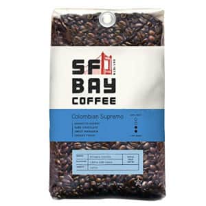 SF Bay Coffee Colombian Supremo Whole Bean 2LB (32 Ounce) Medium Roast for $19