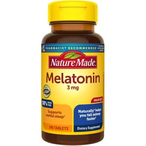 Nature Made Melatonin 3mg Tablets 240-Count Bottle for $4.04 via Sub & Save Nature Made Melatonin 3mg Tablets 240-Count Bottle for $4.04 via Sub & Save