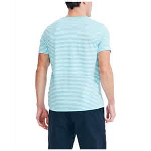 Nautica Men's Striped Crewneck T-Shirt, Mirage Blue, Large for $19 Nautica Men's Striped Crewneck T-Shirt, Mirage Blue, Large for $19