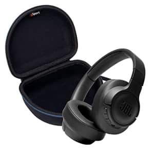 JBL Tune 710BT Wireless Over-Ear Headphone Bundle with gSport Deluxe Travel Case (Black) for $80