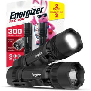 Energizer LED Tactical Flashlight 2-Pack for $12