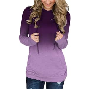 Onlypuff Women's Tunic Hooded Sweatshirt for $18