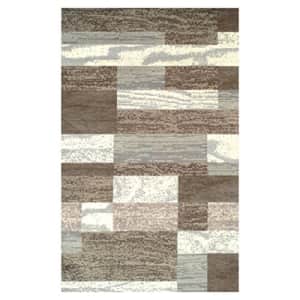 Superior Contemporary Patchwork Pattern Area Rug, Perfect Hardwood, Tile, or Carpet Cover, Ideal for $66