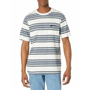 RVCA Men's TAKE Stripe Short Sleeve Crew Neck Pocket T-Shirt, Antique White, S for $28 RVCA Men's TAKE Stripe Short Sleeve Crew Neck Pocket T-Shirt, Antique White, S for $28