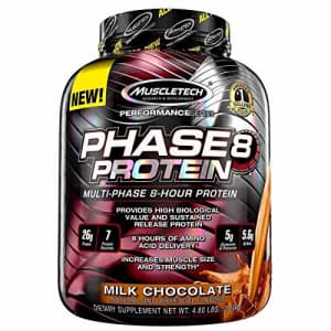 MuscleTech Phase8 Whey Protein Powder Blend 4.6-lb. Jug for $56