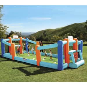 Little Tikes Inflatable Backyard Soccer and Basketball Court Bouncer for $199