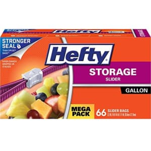 Hefty 1-Gallon Slider Storage Bags 66-Count for $7