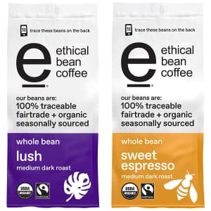Ethical Bean Coffee 12-oz. Whole Bean 2-Pack for $12 via Sub & Save Ethical Bean Coffee 12-oz. Whole Bean 2-Pack for $12 via Sub & Save