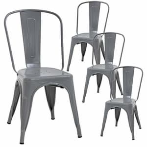 FDW Metal Chair Dining Chairs Set of 4 Dining Room Kitchen Chair Patio Chair Tolix Restaurant Chairs 18 for $150